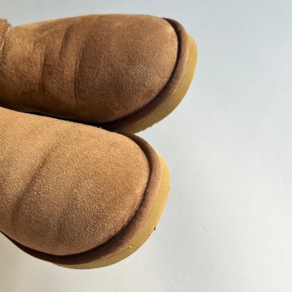 Unbranded Tan Suede Genuine Leather Sheepskin Lining Mid Calf Boots size 9 - Picture 12 of 14